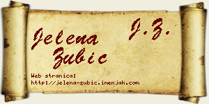 Jelena Zubić vizit kartica